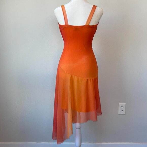 Women's Orange and Yellow Dress - Picture 2 of 5